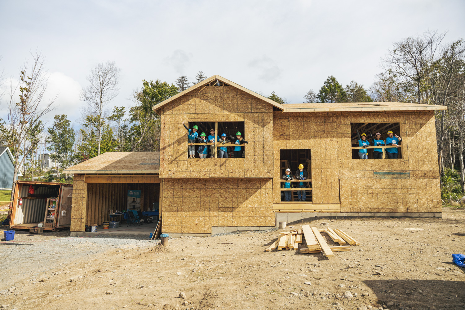 Mavis standing outside her home she bought from Habitat Canada
