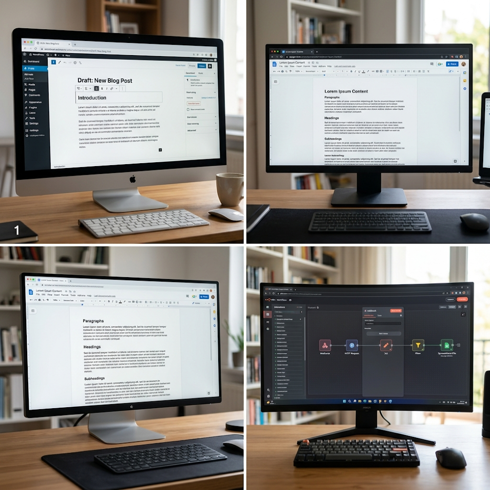 Team working on systems